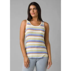 Prana Women's Foundation Scoop Neck Tank -Active Wear Shop 1963751 MORNINGGLORYSTRIPE 1