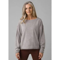 Prana Women's Cozy Up Polmdale Top -Active Wear Shop 1964461 HEATHERGREY