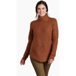 KUHL Women's Sienna Sweater -Active Wear Shop 4411 sienna sweater copper front 12695 ps pdp photo 1
