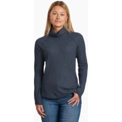 KUHL Women's Petra Turtleneck -Active Wear Shop 8066 Petra Turtleneck Abyss Front