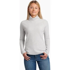 KUHL Women's Petra Turtleneck -Active Wear Shop 8066 Petra Turtleneck Ash Front