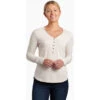KUHL Women's Lola Henley -Active Wear Shop 8067 Lola Henley Ivory Front