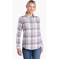 KUHL Women's Kamila Flannel -Active Wear Shop 8377 Kamila Flannel Cedar Rose Front 1