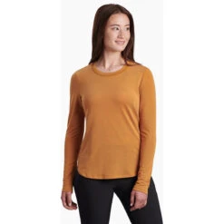 KUHL Women's Konstance Long Sleeve -Active Wear Shop 8482 Konstance LS Amber Front