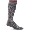 Women's Chevron Graduated Compression Socks -Active Wear Shop Chevron SW7W Charcoal