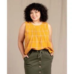 Women's Willet Pintuck Tank -Active Wear Shop T1002104 Gooseberry