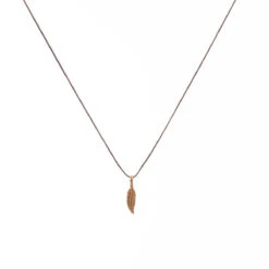 Tiny Charm Necklace - 16" -Active Wear Shop TinyCharmFeatherGold 2012 TA G 16