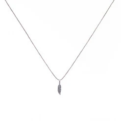 Tiny Charm Necklace - 16" -Active Wear Shop TinyCharmFeatherSilver 2012 TA S 16
