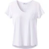 Prana Women's Foundation Short Sleeve Vneck -Active Wear Shop W11170142 WHITE ALT 9 b3cd11b2 ca6e 4f96 b468 d616193f4c1f