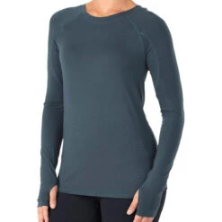 Women's Bamboo Midweight Long Sleeve -Active Wear Shop W MWLS BlueDusk 1 1