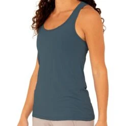 Women's Bamboo Motion Racerback Tank -Active Wear Shop Womens RacerbackTank BlueDusk 1