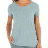 Women's Bamboo Slub Channel Pocket Tee -Active Wear Shop Womens SlubChannelPocketTee StoneBlue 1