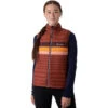Cotopaxi Women's Fuego Down Vest -Active Wear Shop f21 w fuego vest rust stripes front 7de983f5 0883 48c9 8131 449a9b2202f8