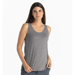 Women's Bamboo Heritage Tank -Active Wear Shop heritage tank heather flint women 1