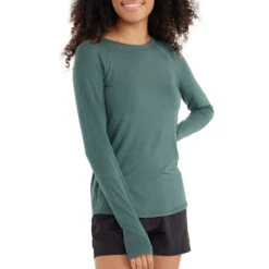 Women's Bamboo Midweight Long Sleeve -Active Wear Shop midweight long sleeve dark jade women top 1 1